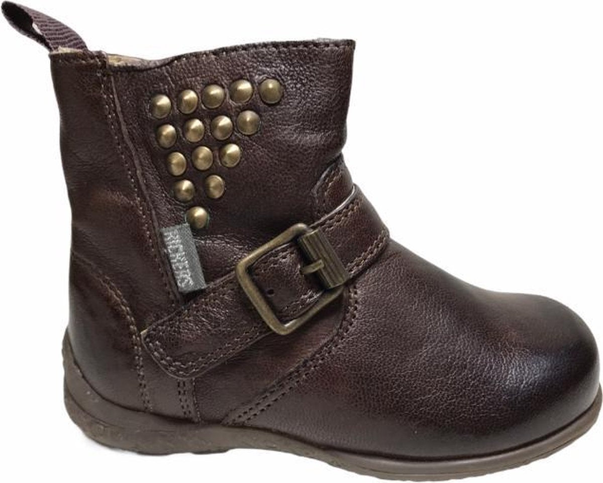Kickers studs rits laarsjes Basia dk bruin mt 22