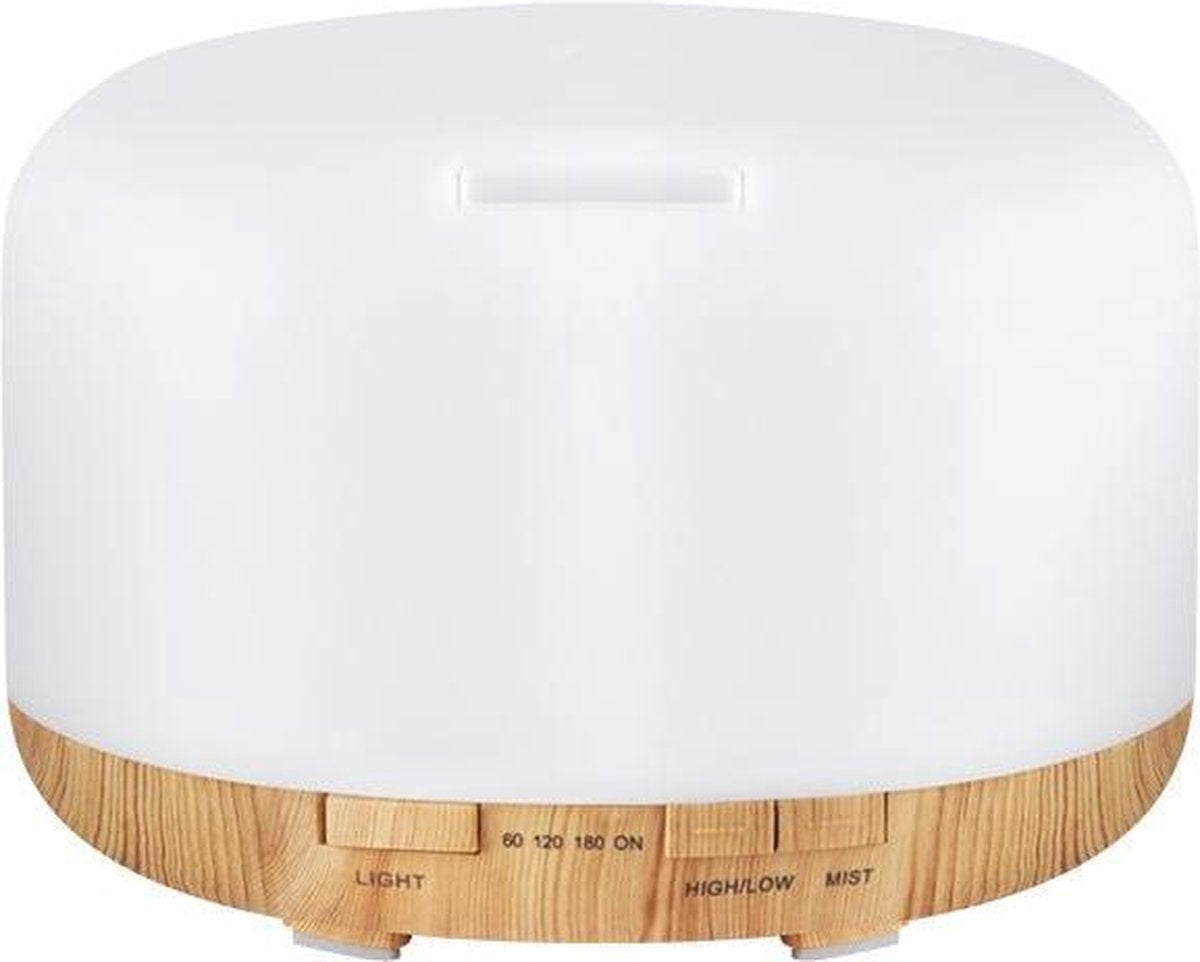 ACTIVE Aroma Diffuser Luchtbevochtiger Spa 03 Licht Hout 500ml + Timer