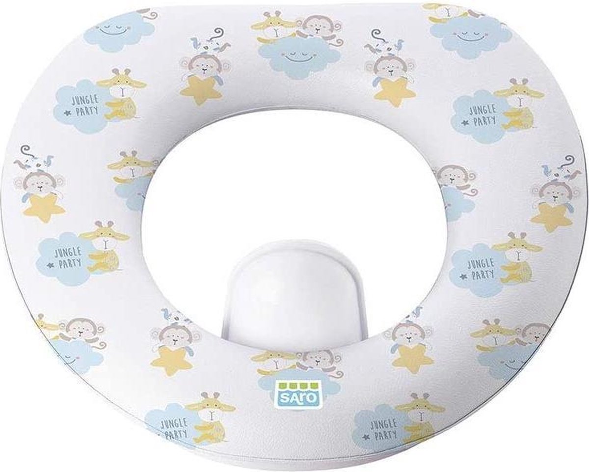 Saro Toilettrainer Aap Nylon/polyester Wit/blauw/geel