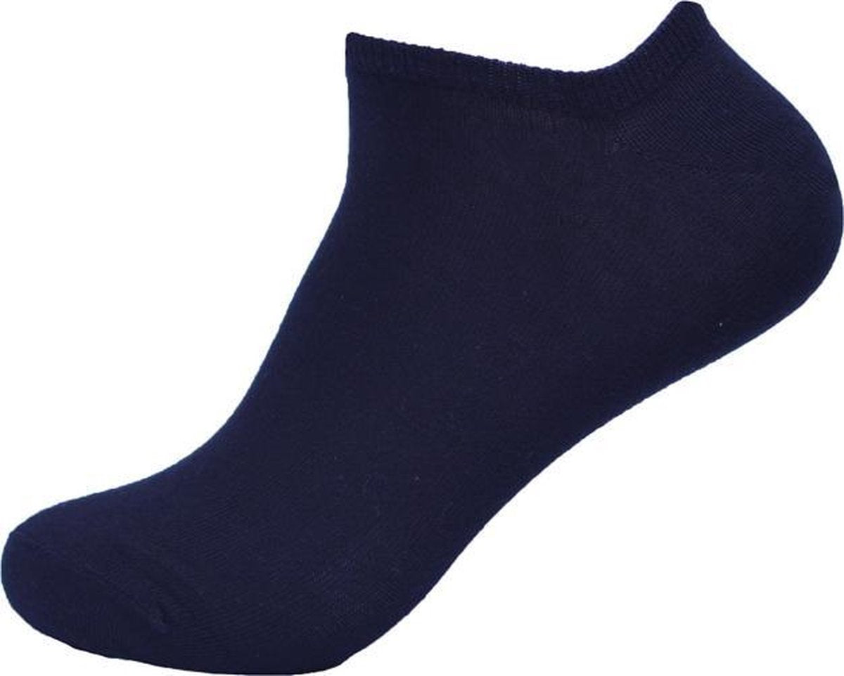 10 paar Donex sneakersokken - Plattenaad - Zwart 36-39