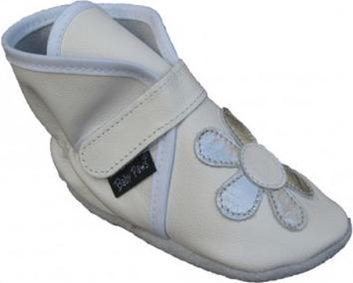 Baby Paws babyslofjes Adele Wit Zilver  maat 2 = ( 11