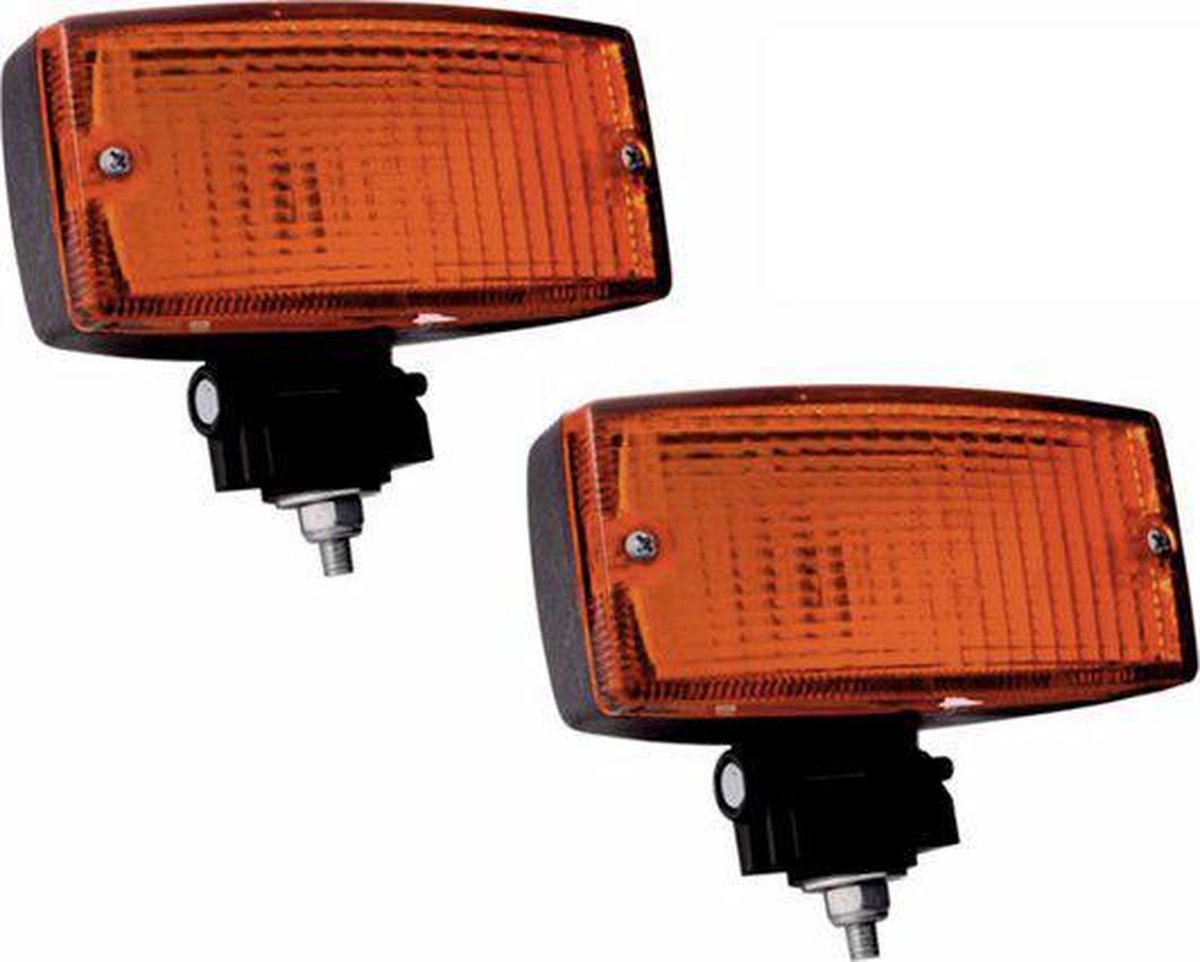 SIM - Dagrijlamp - Oranje - 2 Stuks - Auto-Vrachtwagen-Lens-Montuur-Interieur-Verlichting-Transport