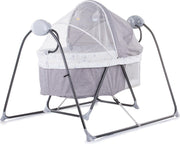 Chipolino Elektrische babyschommelwieg l Laguna 2 in 1 Grey cot/cradle 0 tot 6 maanden