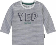 Quapi Newborn Jongens Shirtje Zack - Wit/Blauw - Maat 50