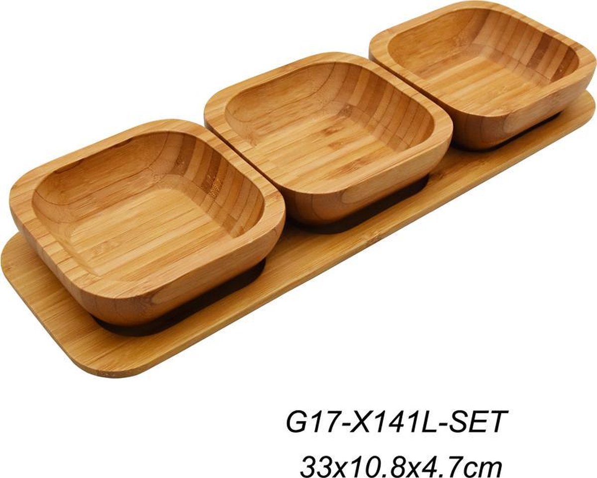SCHÄFER | Bambus Snackschalen SET 4