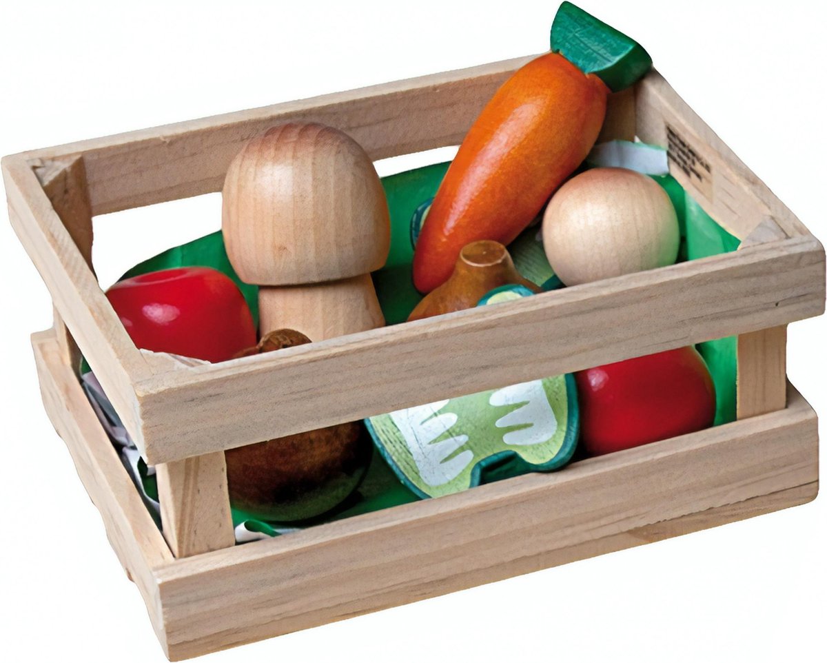 Happy People Houten Krat Met Groenten 7-delig
