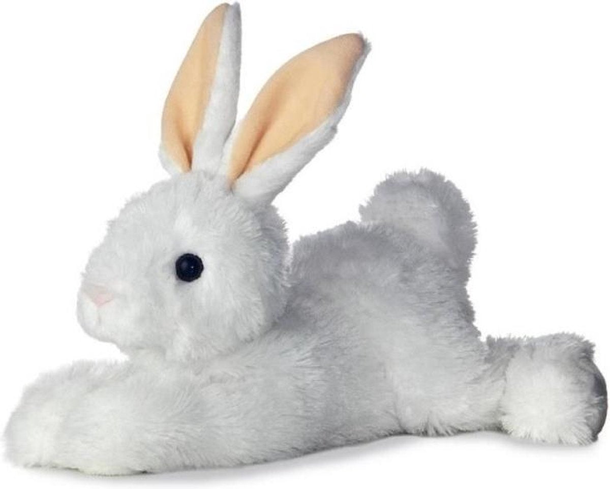 Pluche witte konijn/haas knuffel 30 cm - Konijnen/hazen bosdieren knuffels - Speelgoed voor peuters/kinderen