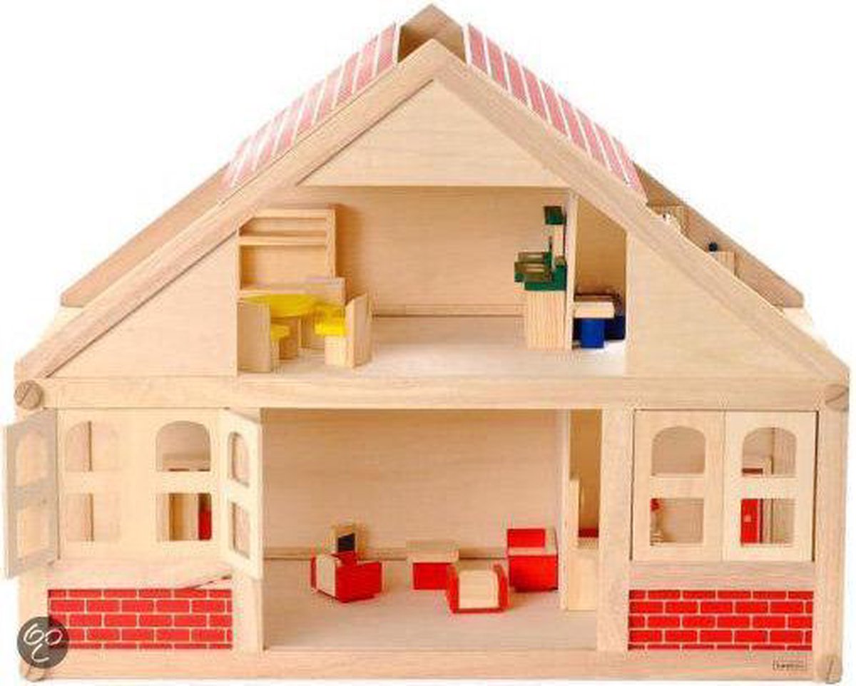 Beeboo Houten Poppenhuis met Toebehoren