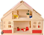 Beeboo Houten Poppenhuis met Toebehoren