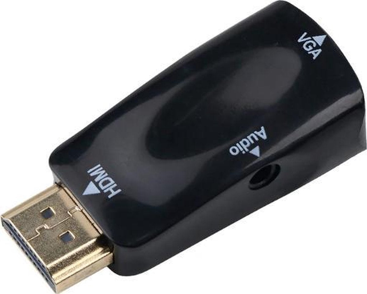 WiseGoods - HDMI Naar VGA Adapter - HDMI VGA Kabel - HDMI Converter - 1080P HD Kwaliteit - Zwart