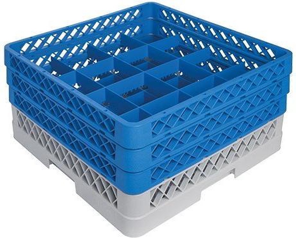 CaterRacks bekerglaskorf CR-16 m/opzet (2x CR-16 + 1x CR-0)