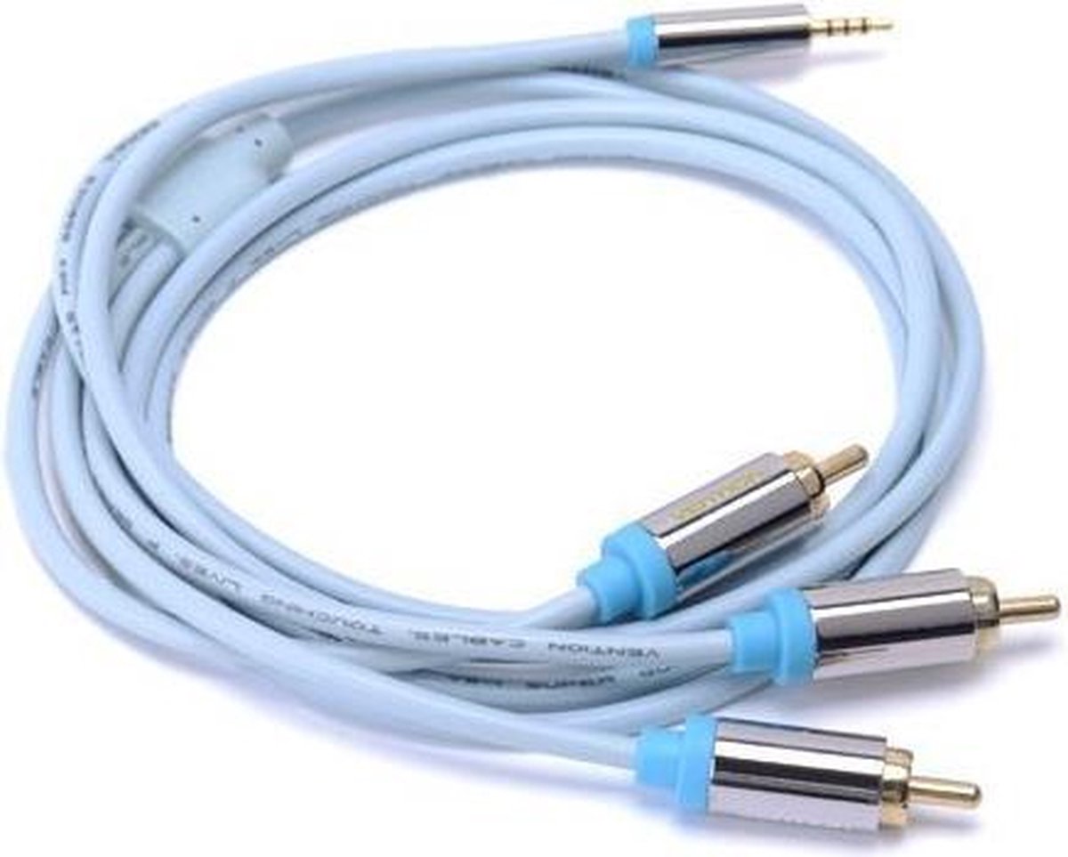 1.5 Meter Vention RCA-kabel vergulde 2.5mm jack naar 3 RCA male naar male stereo audiokabel