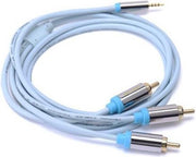 1.5 Meter Vention RCA-kabel vergulde 2.5mm jack naar 3 RCA male naar male stereo audiokabel