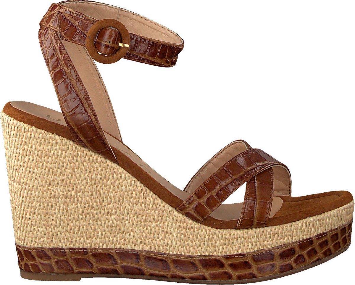 Unisa Montea Sandalen - Met Sleehak - Dames - Bruin - Maat 40