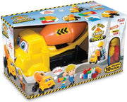 Dede- Betonmixer Vrachtwagen - Betonwagen Speelgoed - Incl. 30 bouwblokjes