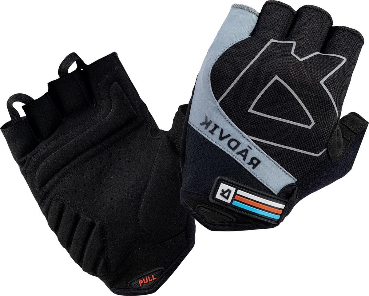 Radvik Fietshandschoenen - Unisex - zwart/grijs