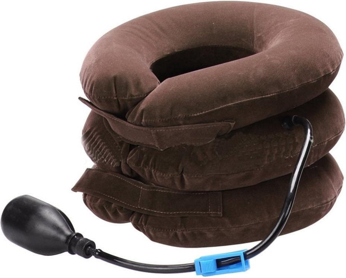 Nek Ontspanner Kussen - Stress - Massage - Opblaasbaar - Pomp