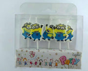ProductGoods - 5 Verjaardagskaarsjes Minion's | Dinosaurus | Verjaardag | Traktatie | Taart Decoratie | Kinderen | Vuurwerk taartversiering
