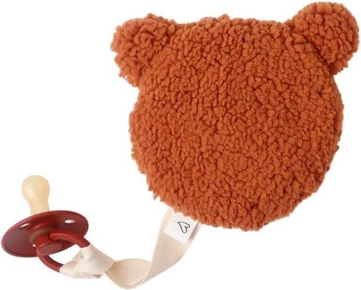 LOVEissue speenknuffeltje beer teddy roestbruin | BIBS fopspeen Rust | 6 tm 18 mnd