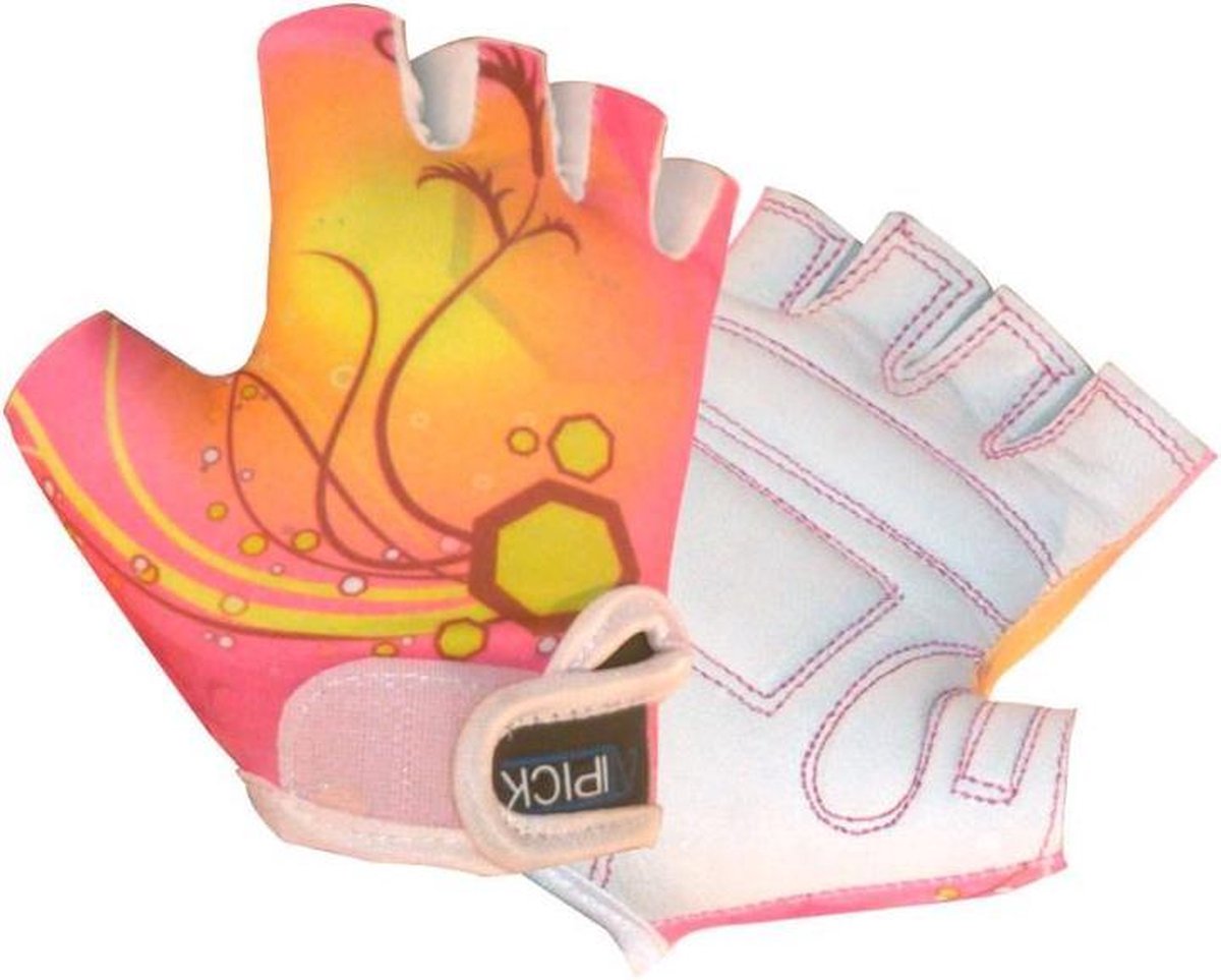Atipick Fietshandschoenen Palm Junior Leer Roze Maat Xs