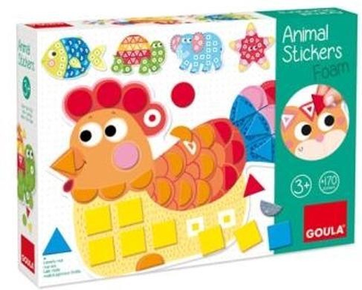 Goula 6 Foamstickers Dieren