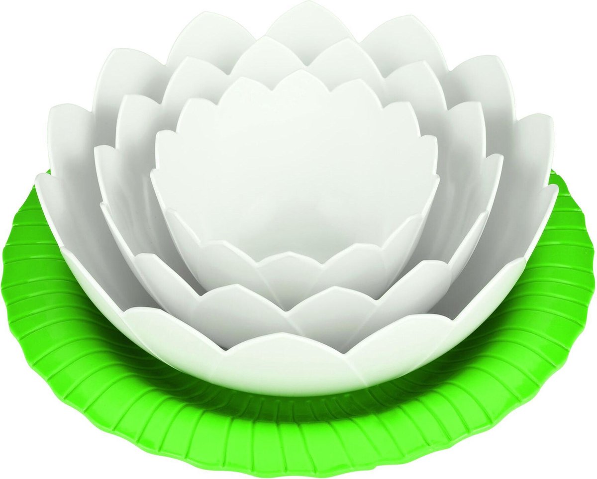 Zak!Designs Kitchen & Garden Serveerschalen - Incl onderzetter - Wit