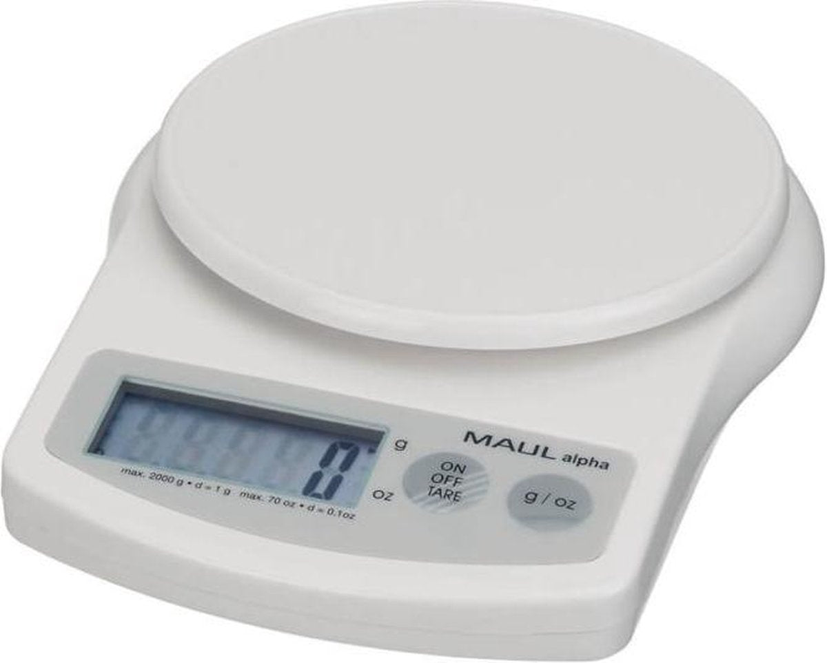 Maul postweegschaal MAULalpha weegt tot 2 kg gewichtsinterval van 1 gram