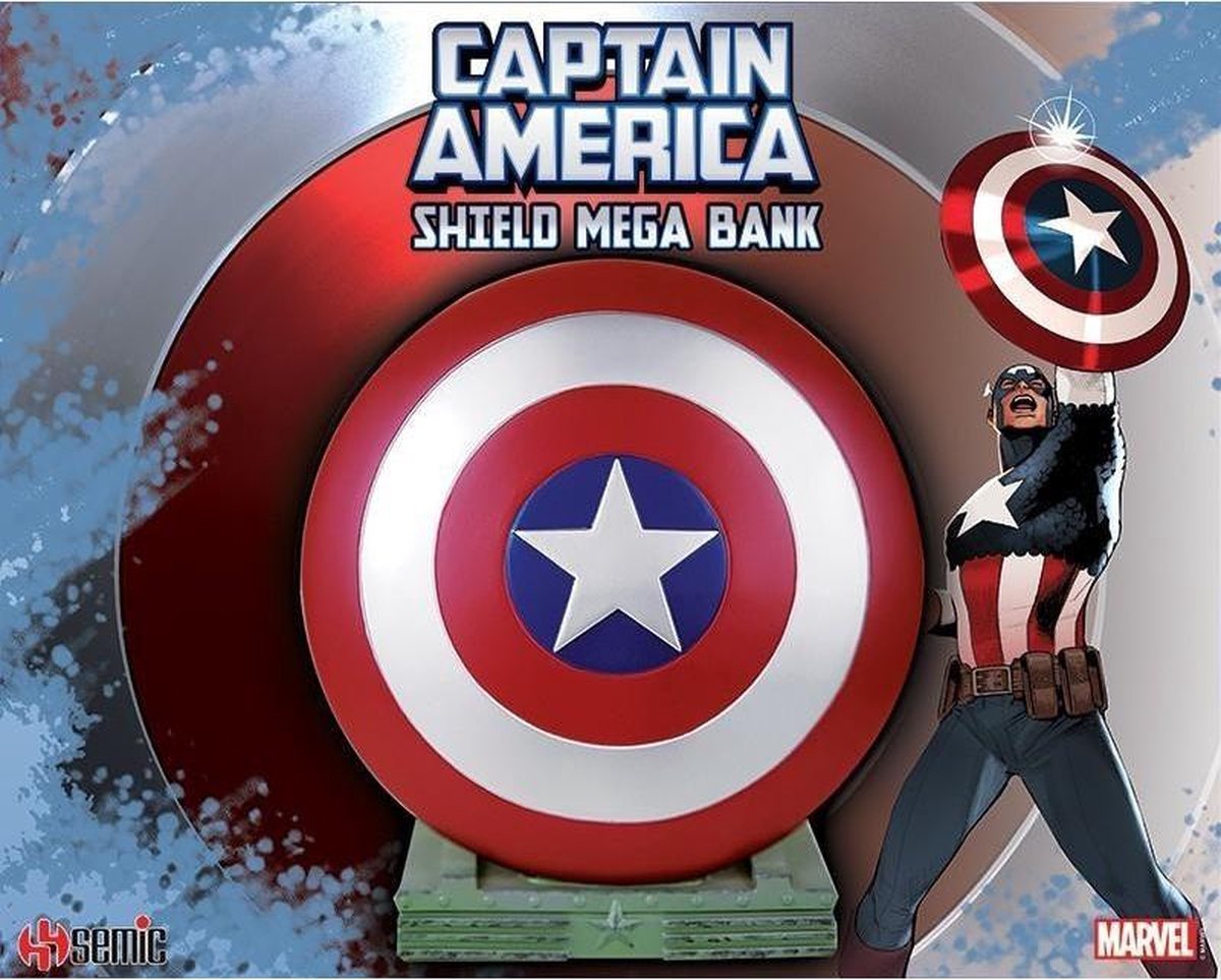 MARVEL - Cap - Pettain America - Mega Spaarpot Shield - 25cm