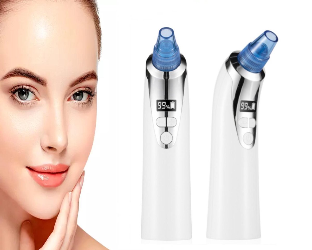Blackhead remover - Vacuüm - Mee eter verwijderaar - Mee eters verwijderen - Draadloos - 4 kopstukken - Oplaadbaar - Cadeau tip