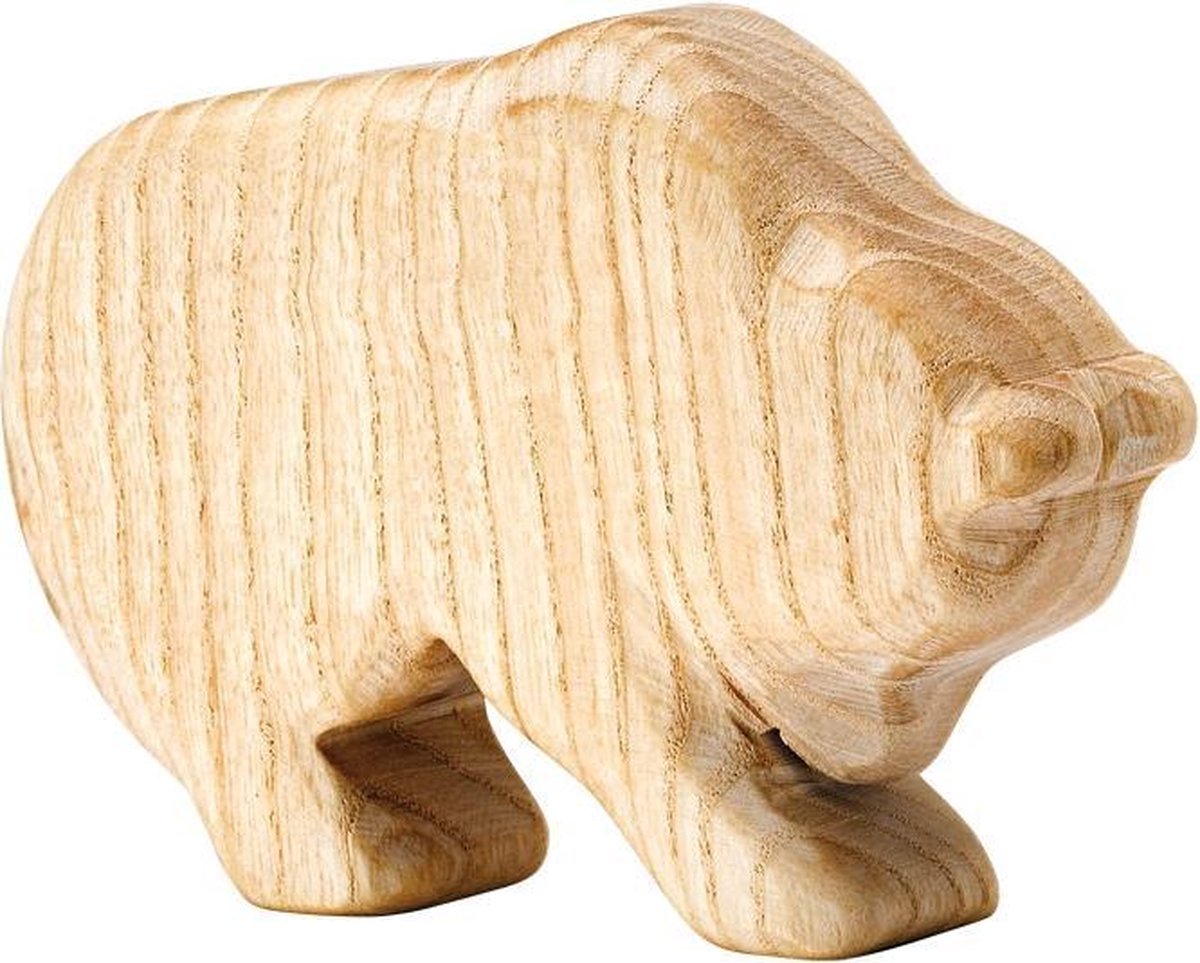 Natural Wood Bear running