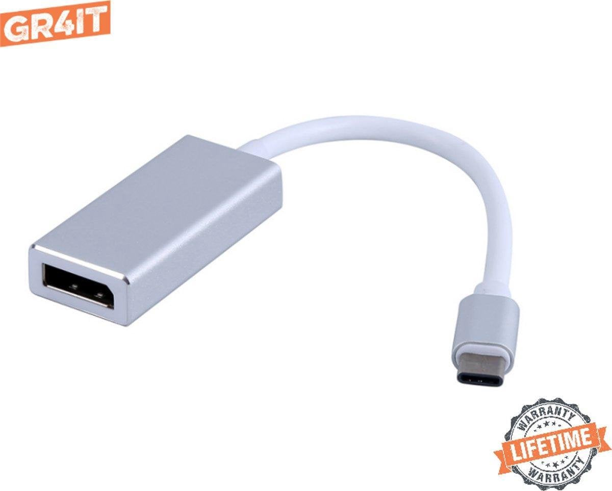 USB-C / Thunderbolt 3 - Type C naar DisplayPort adapter (4K Ultra HD) - Zilver 0