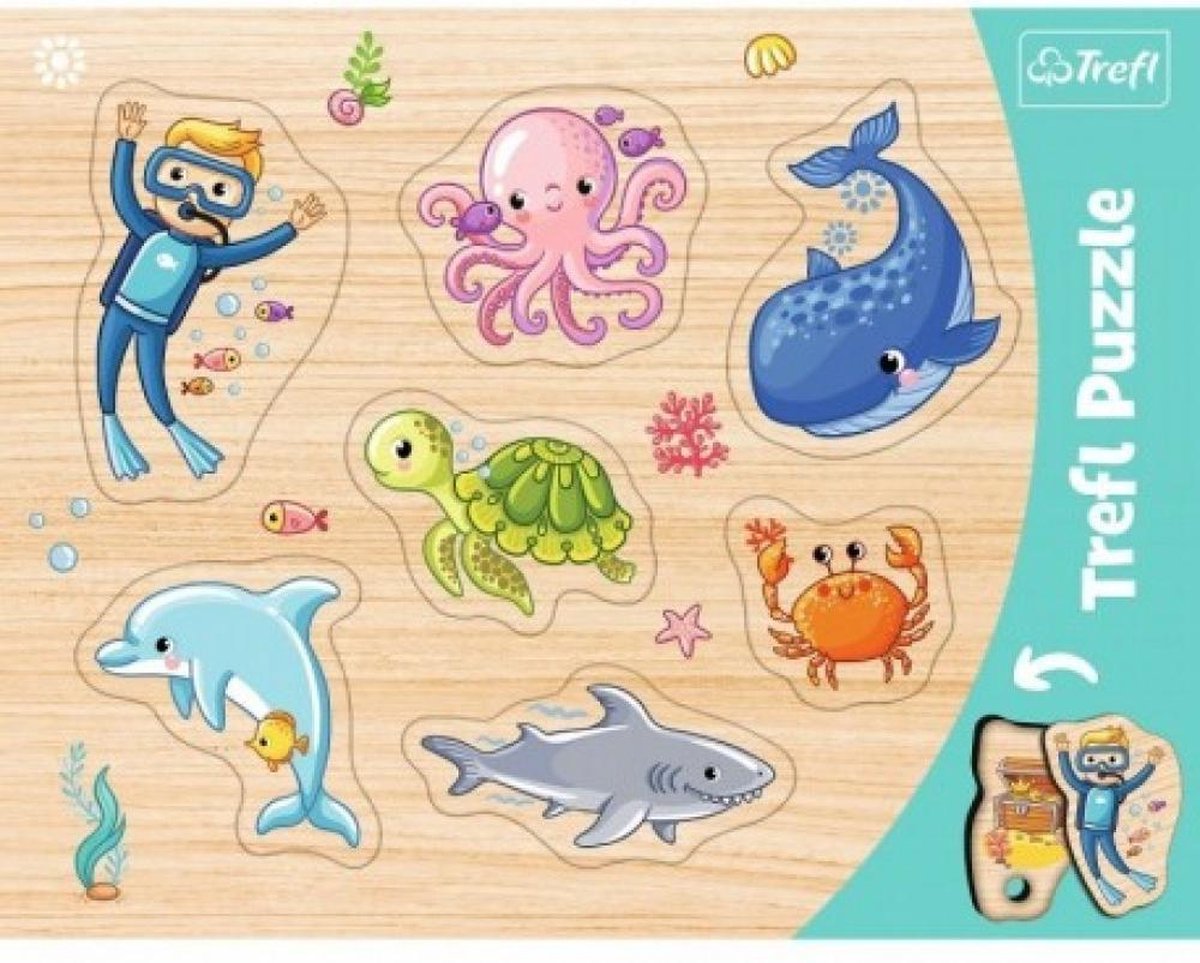 Puzzels - Vorm puzzel - Thema: Onderwater Wereld - Leeftijd: 3 jaar