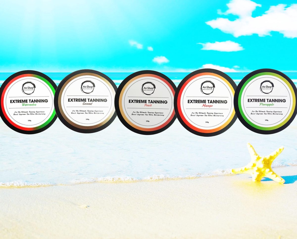 COMBIDEAL Extreme Tanning |NIEUWE GEUREN | 5 GEUREN!!!| Shine Brown | Tanning butter| Zonnestralen | Zonnebank creme | At-Shop | Sneller bruin | Zonnecreme | Zonnebrand| Snel bruiner | Australian Gold - MANGO- ANANAS-WATERMELOEN- KOKOS- PERZIK