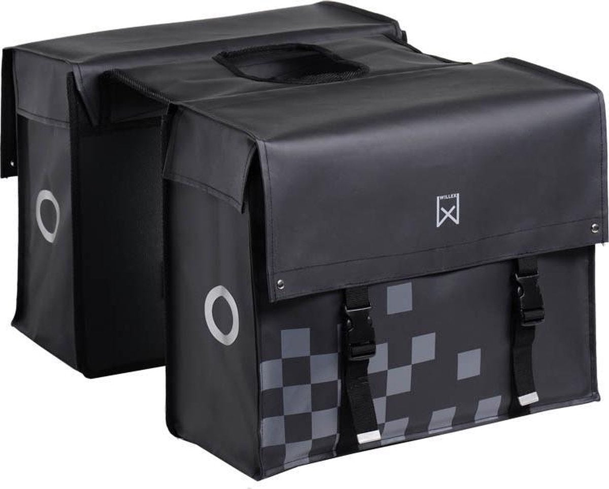 Willex Bisonyl Dubbele Fietstas - 46 liter - Mat Zwart