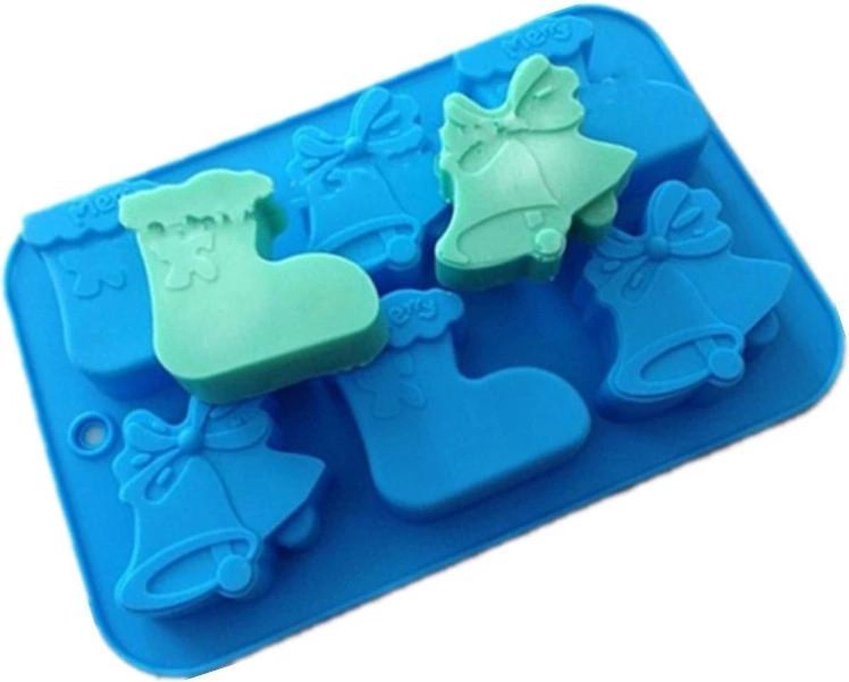 ProductGoods - Siliconen Bakvorm kerst - Vorm Kerst - 6 Stuks - Bakvormen