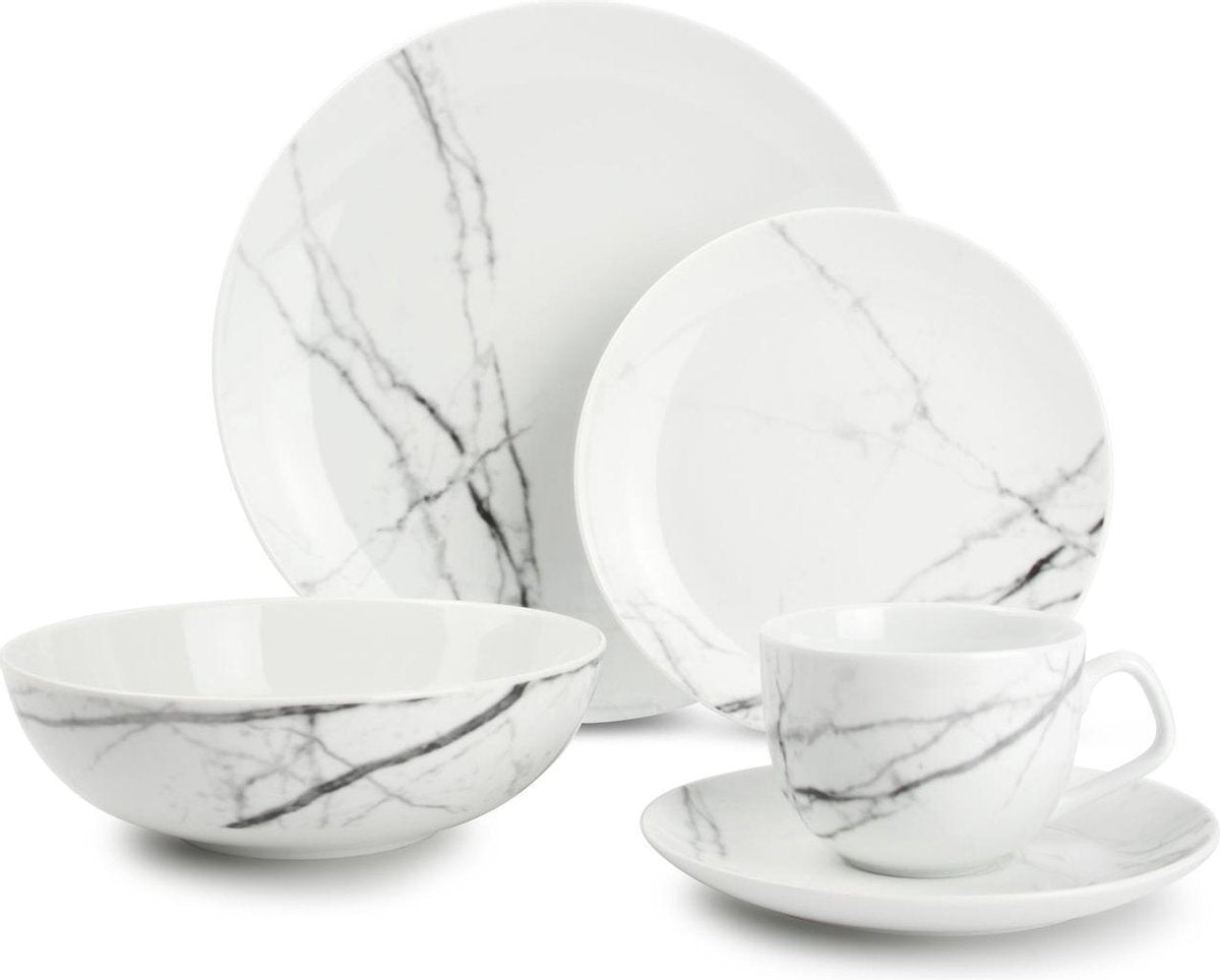 Marble Stone serviesset - Salt&Pepper -20 delig servies