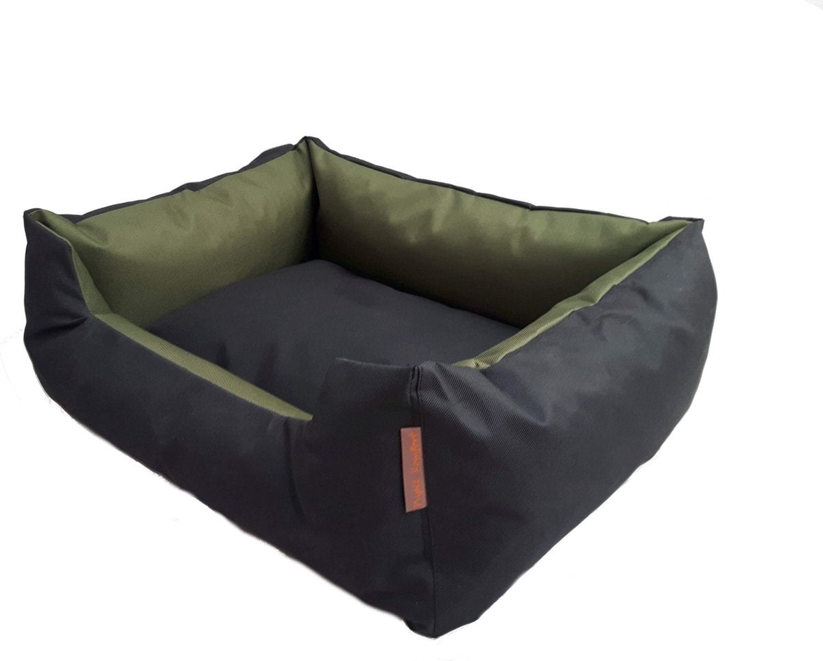 Hondenmand Cordura L – Zwart + Groen - 80 x 65 x 21 cm