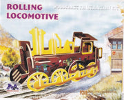 3D Puzzel Bouwpakket Locomotief - hout - gekleurd