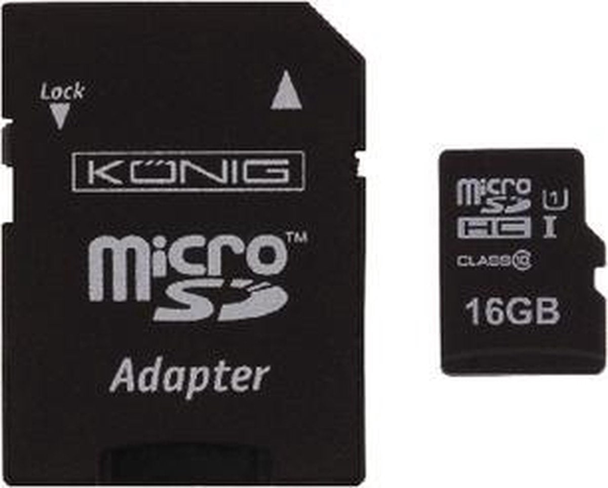 MicroSDHC geheugenkaart Class 10 16 GB