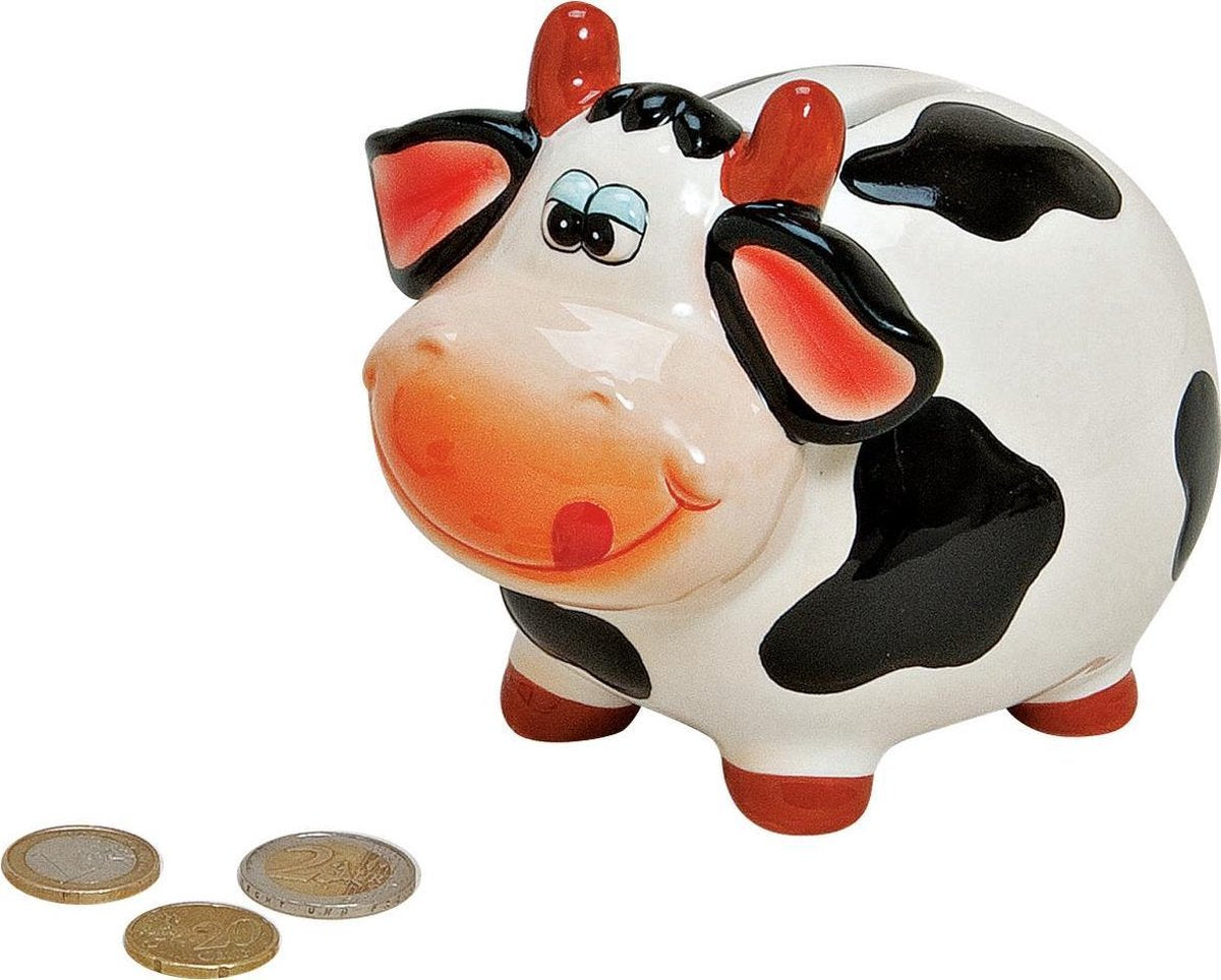 Spaarpot koe met tong 12 cm