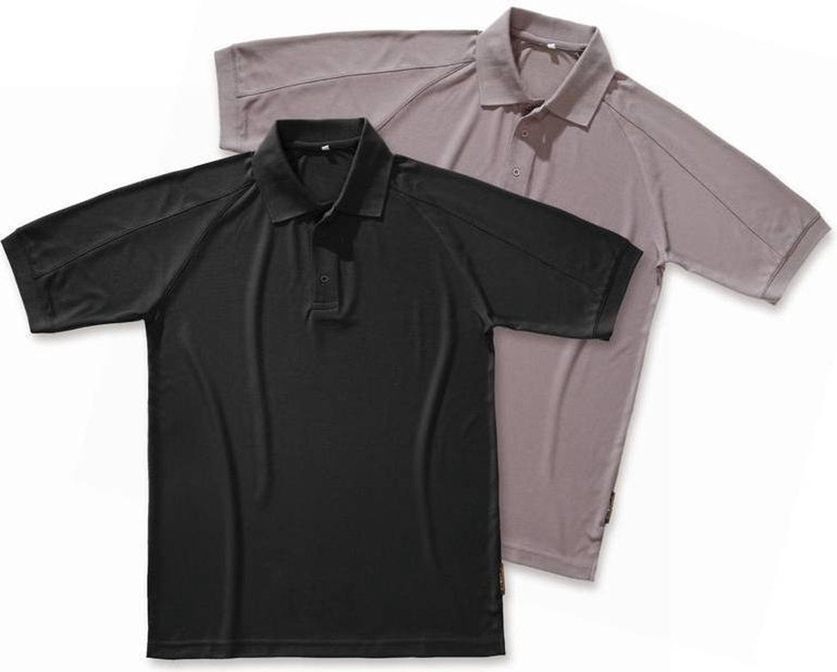 Functioneel polo shirt luchtig en licht zwart maat L