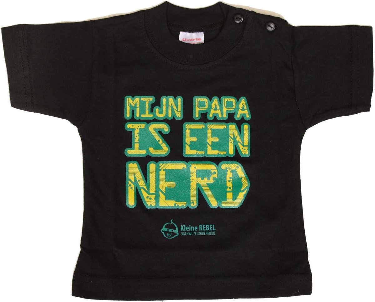 Rebel t-shirt | maat 62 | Papa is een nurd
