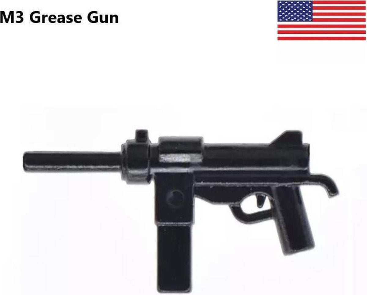 G36 - 10x Amerikaanse M3 Grease Gun - WW2 Bouwstenen - Lego fit - WW2 - Soldaten - Militair - Tank - Army - Bouwstenen - Wapens - Geweren - Brick - Tweede Wereld Oorlog - Mini-figures - Leger - Duits - Navy Seals