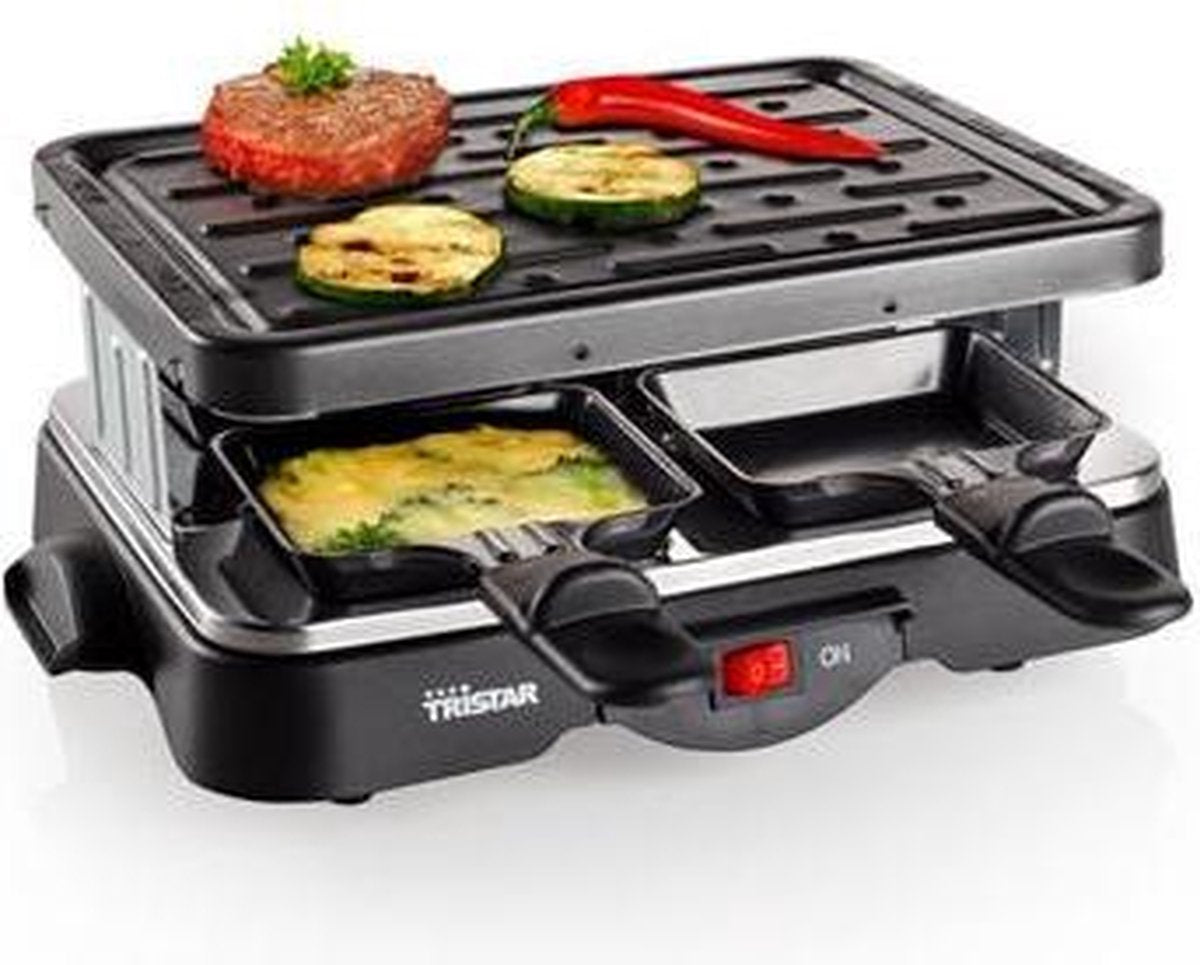tristar raclette pd-8722 compacte gourmet set - gourmetstel