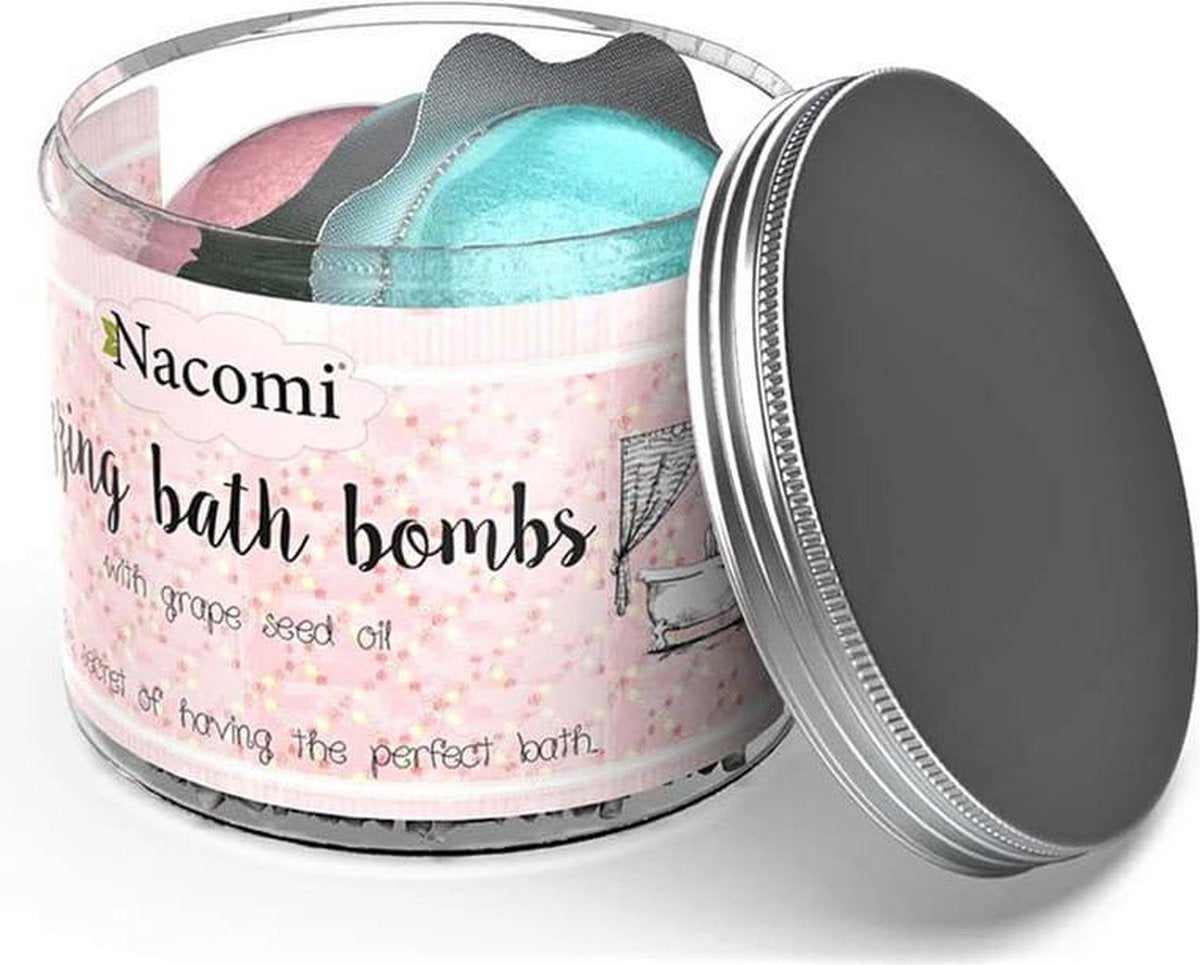 Nacomi Fizzing Bath Bombs - Summer in Greece & Sweet Raspberry Cupcake (4 stuks)