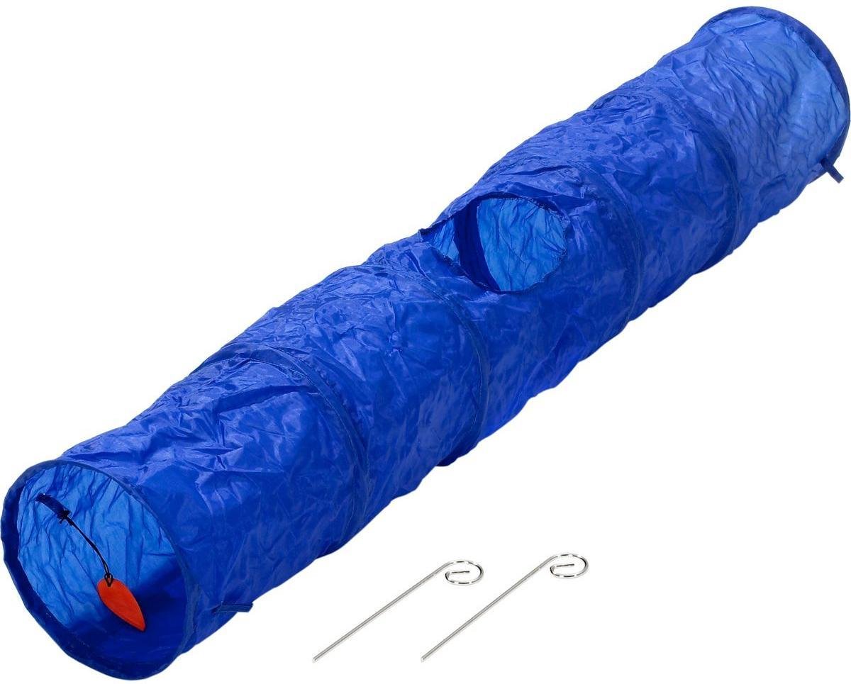 Flamingo Konijnenspeelgoed tunnel Roadster - Blauw - 120 x 20 x 20 cm