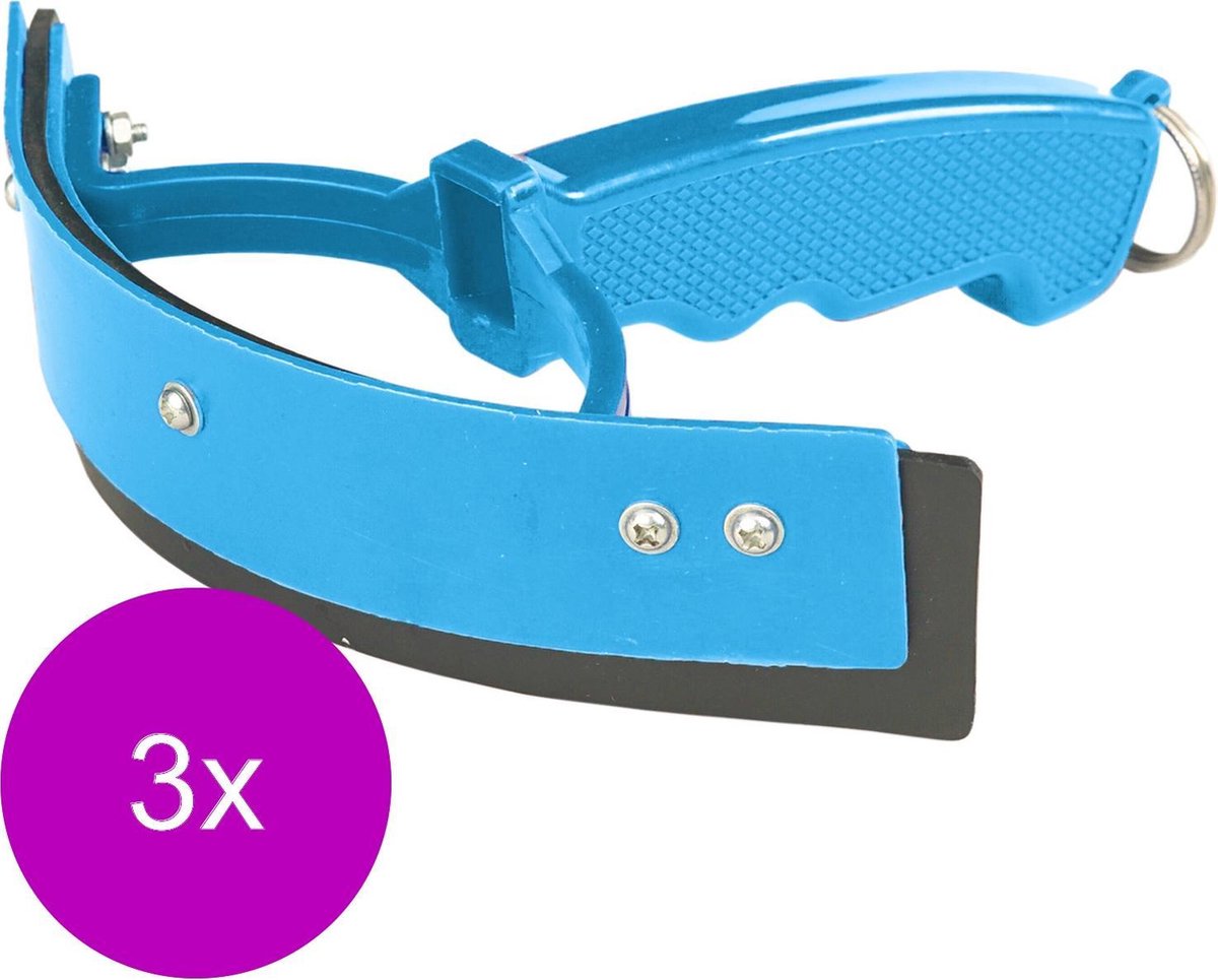 Waldhausen Zweetmes Gebogen Kunststof - Paardenverzorging - 3 x 24x22 cm Azure