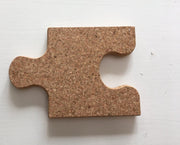 Pannen - onderzetter - kurk - puzzelstuk - per 2 stuks