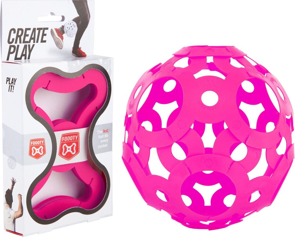 FOOOTY Reis Voetbal Roze - Creëer je eigen Bal voor Binnen en Buiten