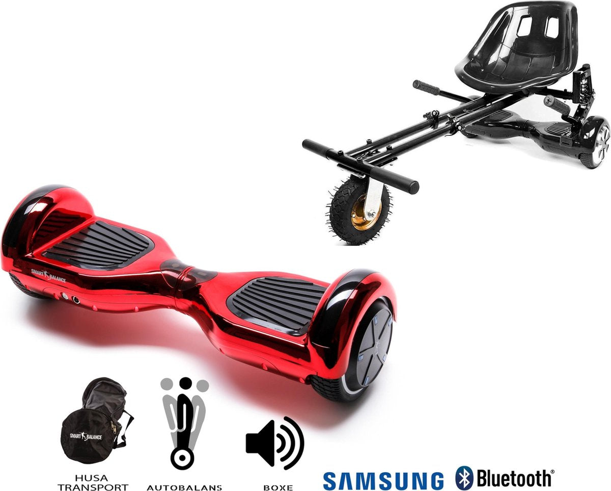 Hoverboard | 6.5 Inch Wielen | Self Balance Hoverboard met Hoverkart| Oxboard | Bluetooth Speakers | Electric red